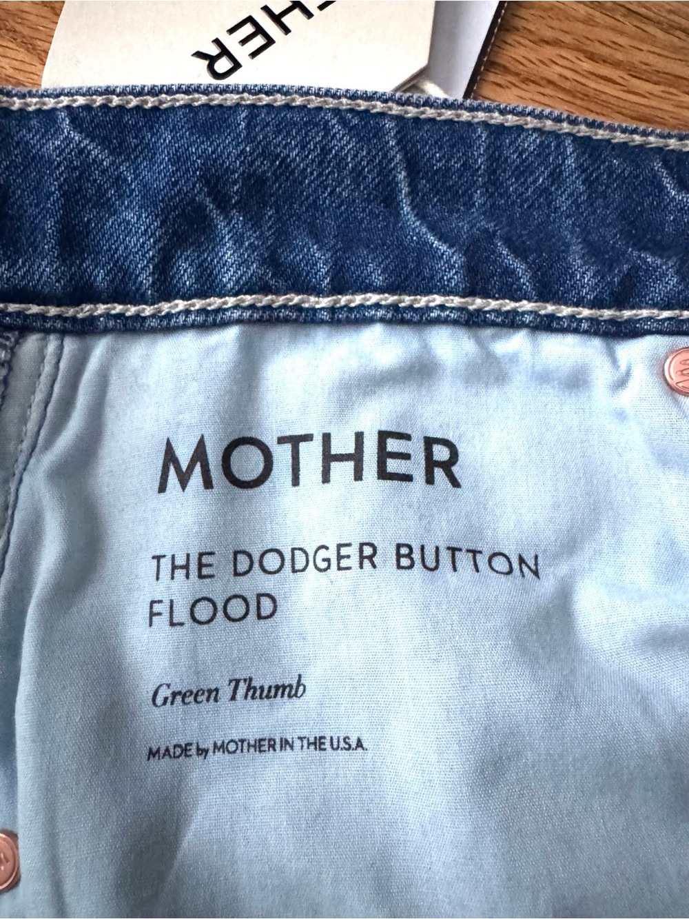 Sz27 NWT MOTHER SUPERIOR The Dodger Button Flood Wide-Leg Jeans - Picture 10 of 12